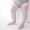 *351-Purple, variant on Unisex Baby Knee High Socks Solid Color Ribbed Ruffle Cuff Anti Slip Floor Socks for Infant Boys And Girls 0-3 Years Old Learning Walk Daily Wear