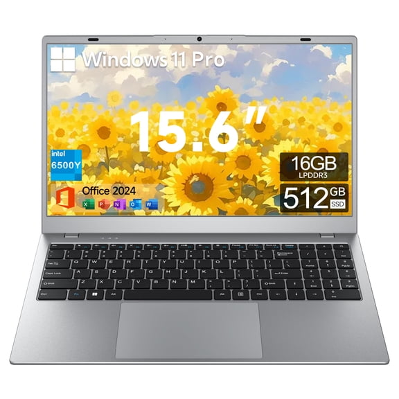 Restored Akocrsiy 15.6" Laptop Computer,16GB RAM 512GB SSD, Intel Pentium 6500Y (up to 3.4GHz), Windows 11 Pro Laptop, 1920*1080 IPS Display WiFi5 BT5.0 for Business Student (Refurbished)
