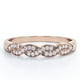 thumbnail image 1 of JeenMata Alianza de Boda con Diseño Infinito de Canal Pavé de Corte Redondo de 0,25 Quilates en Baño de Oro Rosa de 18 K sobre Plata, 1 of 5
