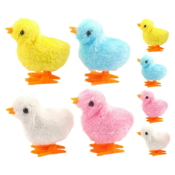CHOK 8pcs Wind Up Chicken Toy Jumping Chick Toys Chicks Shape Windup Toys Pet Toy