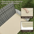 thumbnail image 2 of Gymax Set Of 4 Patio Furniture Set w/Washable Cushions & Tempered Glass Coffee Table Beige, 2 of 7