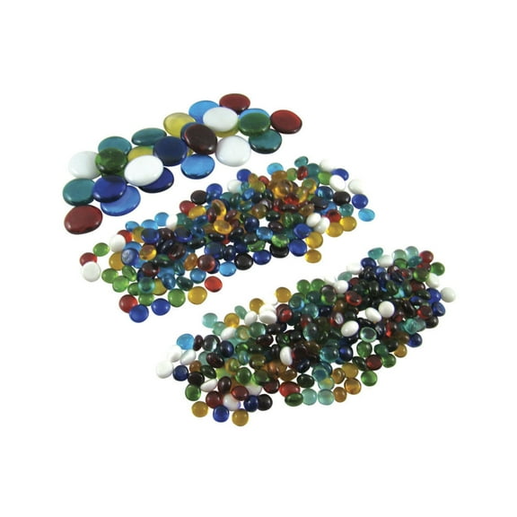 School Specialty 444065 Glass Globs Set, 3 lb, Assorted Sizes/Colors