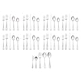 thumbnail image 1 of Mainstays Mallory 45 Piece Stainless Steel Flatware Set Silver, 1 of 9