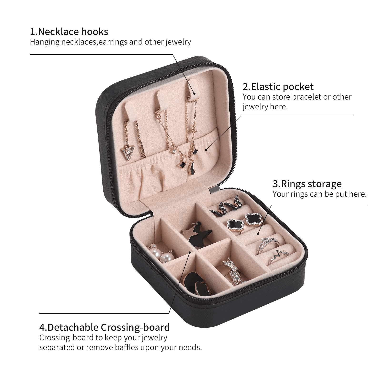  Harry Potter Wizarding World Deathly Hallows Zip Around Travel  Jewelry Box Jewelry Organizer, Officially Licensed : Clothing, Shoes &  Jewelry