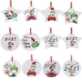 thumbnail image 2 of Decoraciones De Adornos Navideños Con Cubierta Facial Árbol De Navidad Colgante Redondo De Cerámica Colgante Con Tema De Vacuna Regalo Para La Familia Inevent AP006894-11, 2 of 6