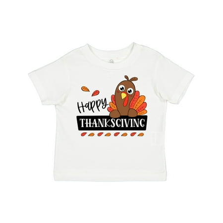 

Inktastic Happy Thanksgiving Cute Turkey Gift Toddler Boy or Toddler Girl T-Shirt