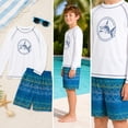 thumbnail image 2 of iXtreme Boys Rash Guard Set - 2 Piece Quick Dry Long Sleeve Swim Shirt and Boys Swim Trunks, 2 of 7