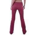 thumbnail image 3 of Vivian's Fashions Yoga Pants - Extra Long, Misses Size (Burgundy, 4X), 3 of 4