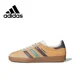 thumbnail image 3 of Adidas GAZELLE INDOOR Bañador retro original de caña baja, calzado casual para hombre y mujer, combinación de colores verde y blanco, 3 of 5