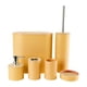thumbnail image 1 of Juego de 6 accesorios de baño, jabonera decorativa de moda, soporte para cepillo de dientes Amarillo, 1 of 9
