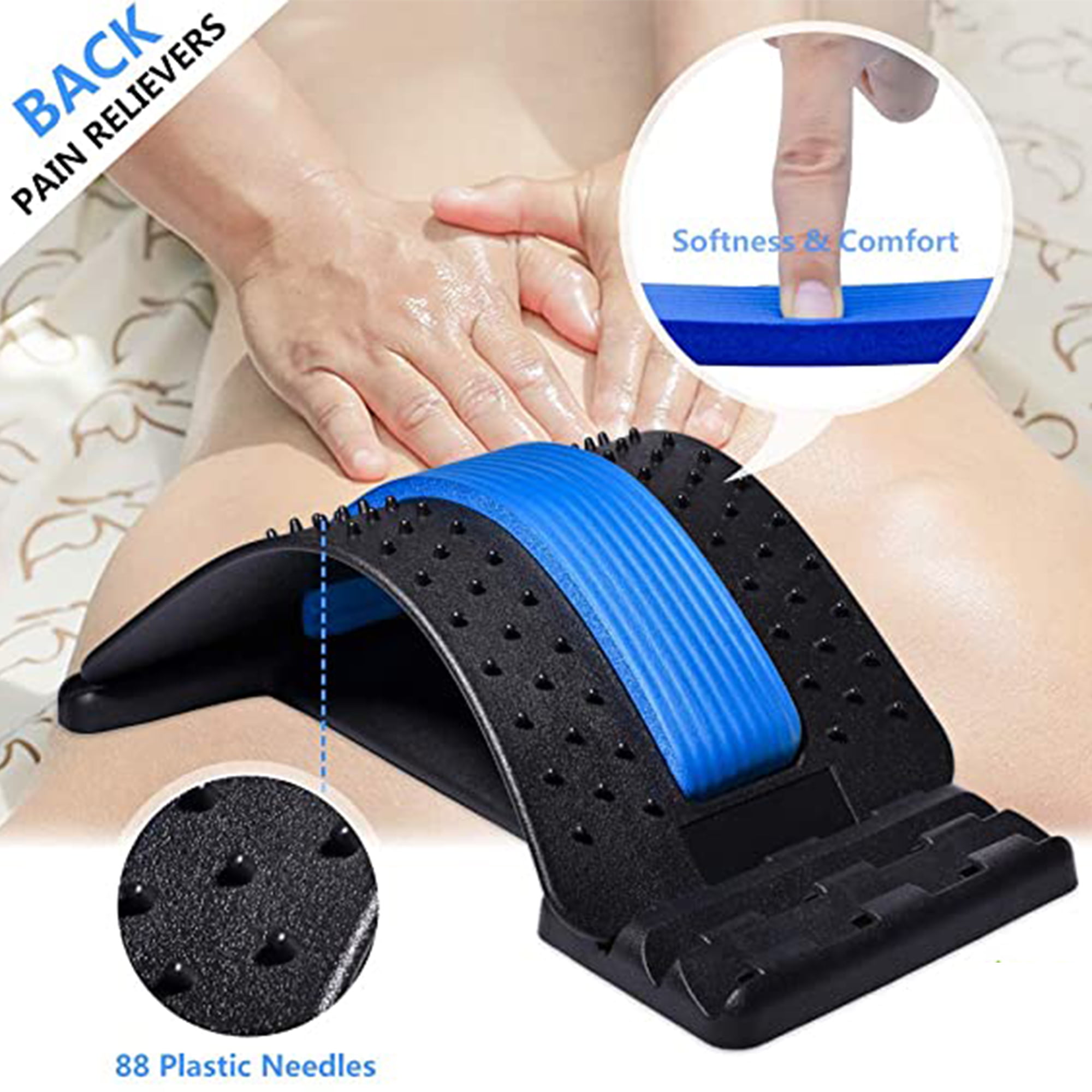 Bazaar Back Stretcher Lower Back Pain Relief Device 3 Level Back Crack