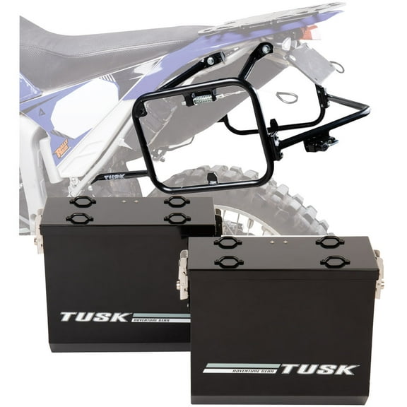Tusk 1467340119 Aluminum Panniers with Pannier Racks V2 Medium Black