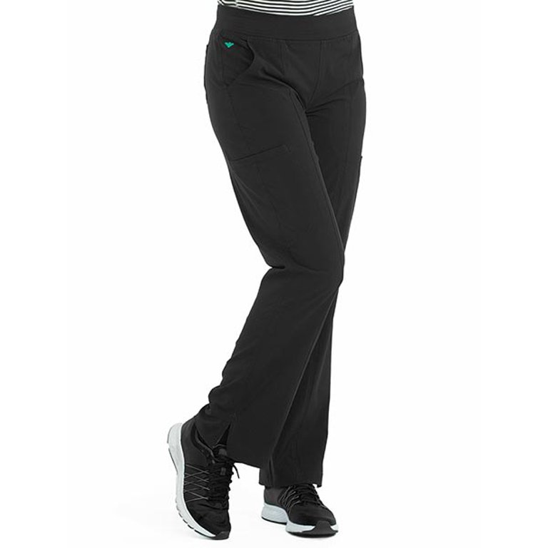 med couture energy women's yoga 2 cargo pocket scrub pant, black, xxx-large  