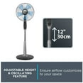 thumbnail image 3 of Rowenta Turbo Silence Standing Floor Fan with Remote, 53 Inch, Portable, 5 Speeds, VU5670, 3 of 9