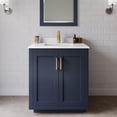 thumbnail image 2 of Wyndham Collection Miranda 30" Wood Single Bathroom Vanity in Blue/Brushed Gold, 2 of 7