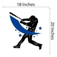 thumbnail image 4 of Sports Wall Decals for Boys Bedroom - Star Batsman Swinging Bat Player DIY & Creativity Boy Girl Bedroom Wall Sticker - Size: 18 In x 20 In, 4 of 5