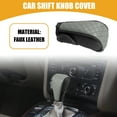 thumbnail image 2 of Unique Bargains 1 Pc Car Shift Knob Cover -  Automatic Car Knob Gear Sticky Protector Decorative - Faux Leather Gray, 2 of 7