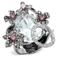 thumbnail image 1 of Women Rhodium & Ruthenium Brass Ring with AAA Grade CZ in Multi Color - Size 5, 1 of 1