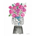 thumbnail image 2 of Zaman, Farida 12x14 Black Ornate Wood Framed with Double Matting Museum Art Print Titled - Roses are Pink, 2 of 4