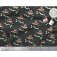 thumbnail image 2 of Soimoi Black Cotton Voile Fabric Birthday Theme Party Printed Craft Fabric by the Yard 42 Inch Wide, 2 of 3