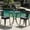 Black, variant on Teal Powder-Coated Iron Set - Resistant to Water - Outdoor Bistro Use / Long-Lasting Performance