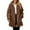 Khaki, variant on Womens Fleece Jacket Women's Oversized Jackets Fuzzy Fleece Hoodies Zip Up Solid Outerwear Coat with Pockets Womens Coats Army Green L
