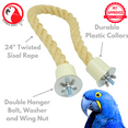 thumbnail image 3 of Bonka Bird Toys 2663 24" Sisal Rope Perch Natural Easy Install Parrot Cage Toy, 3 of 7
