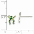 thumbnail image 2 of Primal Silver Sterling Silver Enamel Frog Post Earrings, 2 of 4