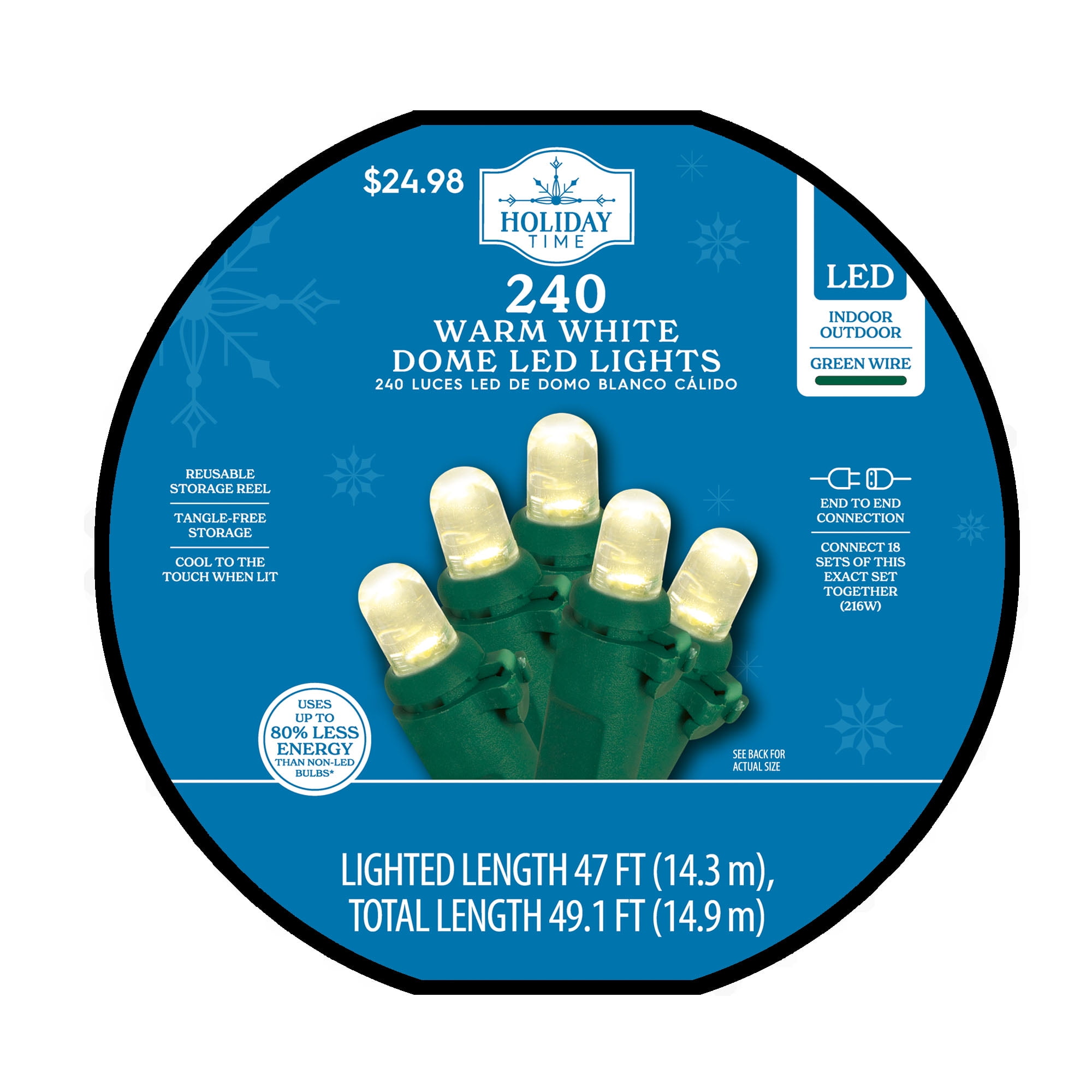Holiday time 500 warm white led mini lights deals