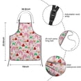 thumbnail image 3 of Pink Mushroom Cartoon Light Pattern Kids Aprons for Girls and Boys,Adjustable Neck Strap Toddler Aprons for Kids Cooking Baking, 3 of 6