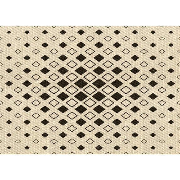 Ahgly Company Machine Washable Indoor Rectangle Transitional Moccasin Beige Area Rugs, 7' x 9'