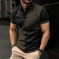 thumbnail image 2 of Men's Casual Polo Shirt Classic Short Sleeve Golf Shirt Stylish Lapel Top with Pockets, 2 of 3