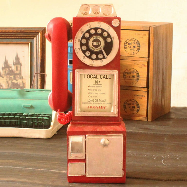 Antique wooden box dial telephone. vintage phone, retro phone