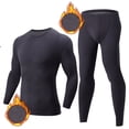 thumbnail image 4 of NJDVHB Ensemble de Chandail à Capuchon Chauds pour Hommes, Ensemble de Survêtements pour Hommes, Ensemble de Pyjamas pour Hommes, Tenue de Nuit Décontractée Chaude à Manches Longues et Col Rond, Gris Foncé, TG, 4 of 5