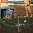 thumbnail image 2 of VEVOR Waterproof Metal Detector, 12" Coil, Professional Rechargeable Gold Detector, 39-50 in Adjustable with LCD 7 Modes Advanced DSP Chip Bluetooth Headset, IP68 for Detecting Gold Treasure Hunting, 2 of 9