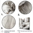 thumbnail image 3 of Designart "Portrait of Cuddling Cat in Black and White II" Animals Framed Wall Art Decor - Modern Black Cat Entryway Framed Wall Art, 3 of 6