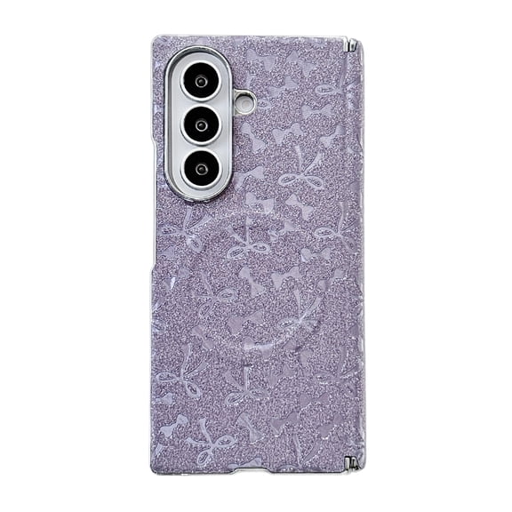 Corliven for Samsung Galaxy Z Fold8 Ultra Case, Magnetic PU Leather Cover with Hard PC Back, Shockproof Anti-Scratch Protective Case, Purple