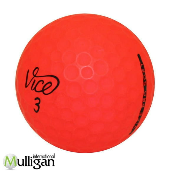 Mulligan - 12 balles de golf récupérées Vice Prosoft Mat 5A Pristine, rose
