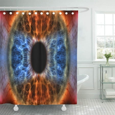 PKNMT All Seeing Eye Abstract Extreme Close up Shot Beautiful Colored by Rainbow of Colors Shower Curtain Bath Curtain 66x72 inch
