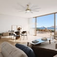 thumbnail image 4 of Sofucor 66 Inch Smart Ceiling Fan with Light, 8-Blade Large Ceiling Fan, Gold & White, 6-Speed, Reversible, LED Light, App & Remote Control, Modern Ceiling Fan for Living Room, Bedroom, Office, 4 of 10