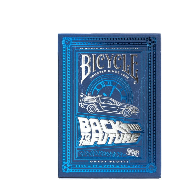 Bicycle Back To The Future Premium Playing Cards Deck, Blue and