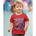 thumbnail image 3 of Tstars Nickelodeon Paw Patrol Chase Boys 2nd Birthday T-Shirt - Toddler Size - 2T, Red, 3 of 6