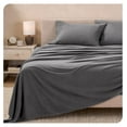 thumbnail image 3 of Super Soft Fleece Sheet Set - Split King Size - Extra Plush Polar Fleece, No-Pilling Bed Sheets - All Season Cozy Warmth (Split King, Grey), 3 of 9