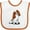 White and Orange, variant on Inktastic Cavalier Spaniel Boys or Girls Baby Bib