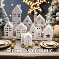 thumbnail image 6 of Houses and Villages Christmas Decorations, White Village Ceramic, Spice Village Houses Set with Led Light for Table Decoration Home and Office Ornaments, 6 of 7