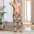 thumbnail image 5 of KLL Mens Pajama Pants for Men,Mens Lounge Pants,Funny Gifts for Men,Men's Pajama Bottoms-Retro Summer Stamp, 5 of 6