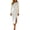 White, variant on Elegant Long Sleeve Solid Color Fit And Midi Dress With Button Details For Autumn
