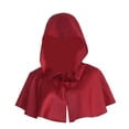 thumbnail image 1 of Capucha de color sólido Yuarrent para hombres y mujeres Capas de Halloween burdeos, 1 of 6