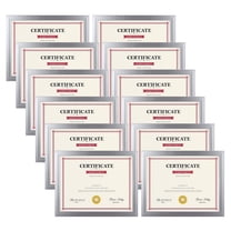 4-Pack Diploma & Certificate Frames – 8.5x11 Inch, Solid Wood & Glass, Modern Style, Brown-216774