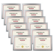 12 Pack 8.5x11 Picture Frame for Wall Mount and Tabletop Display Vertically or Horizontally, Silver Certificate Frame for Bedroom Office Collection Room